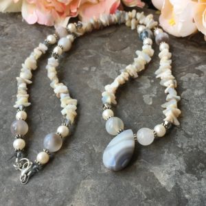 Moonlight on Snow Necklace