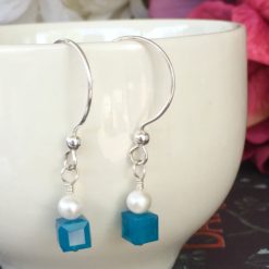 Pearl and Swarovski crystal earrings
