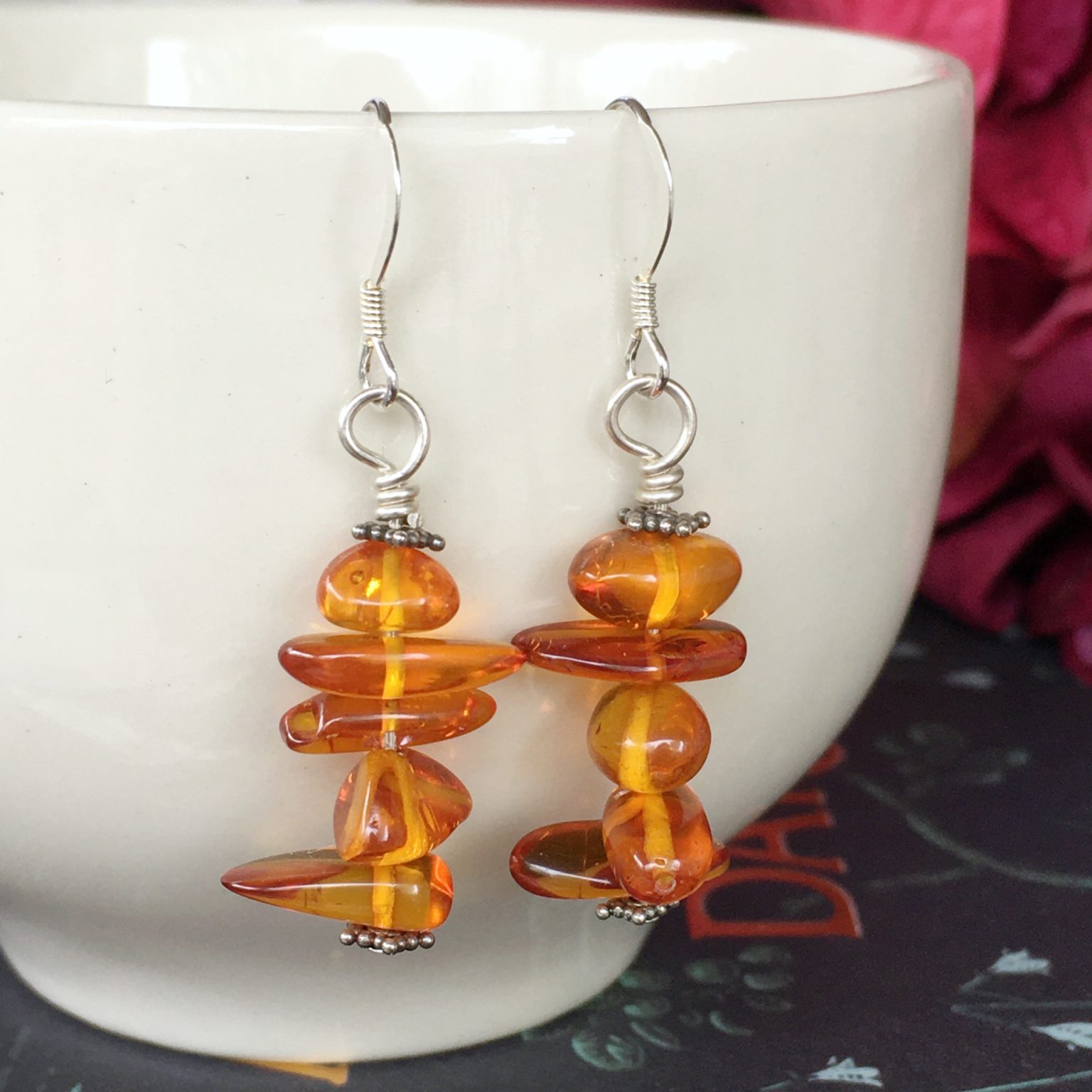 Amber earrings