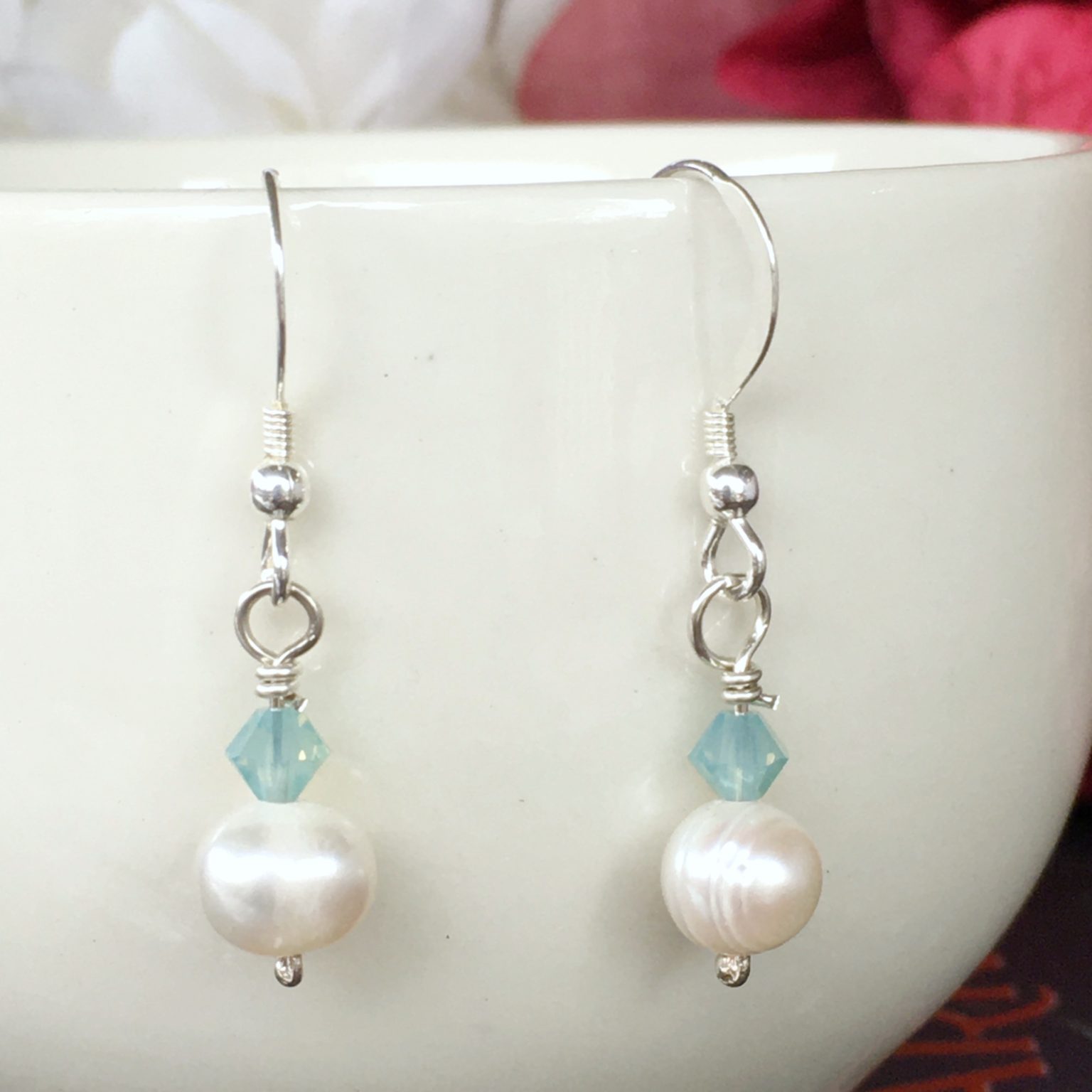 Pearl and Swarovski Crystal Earrings