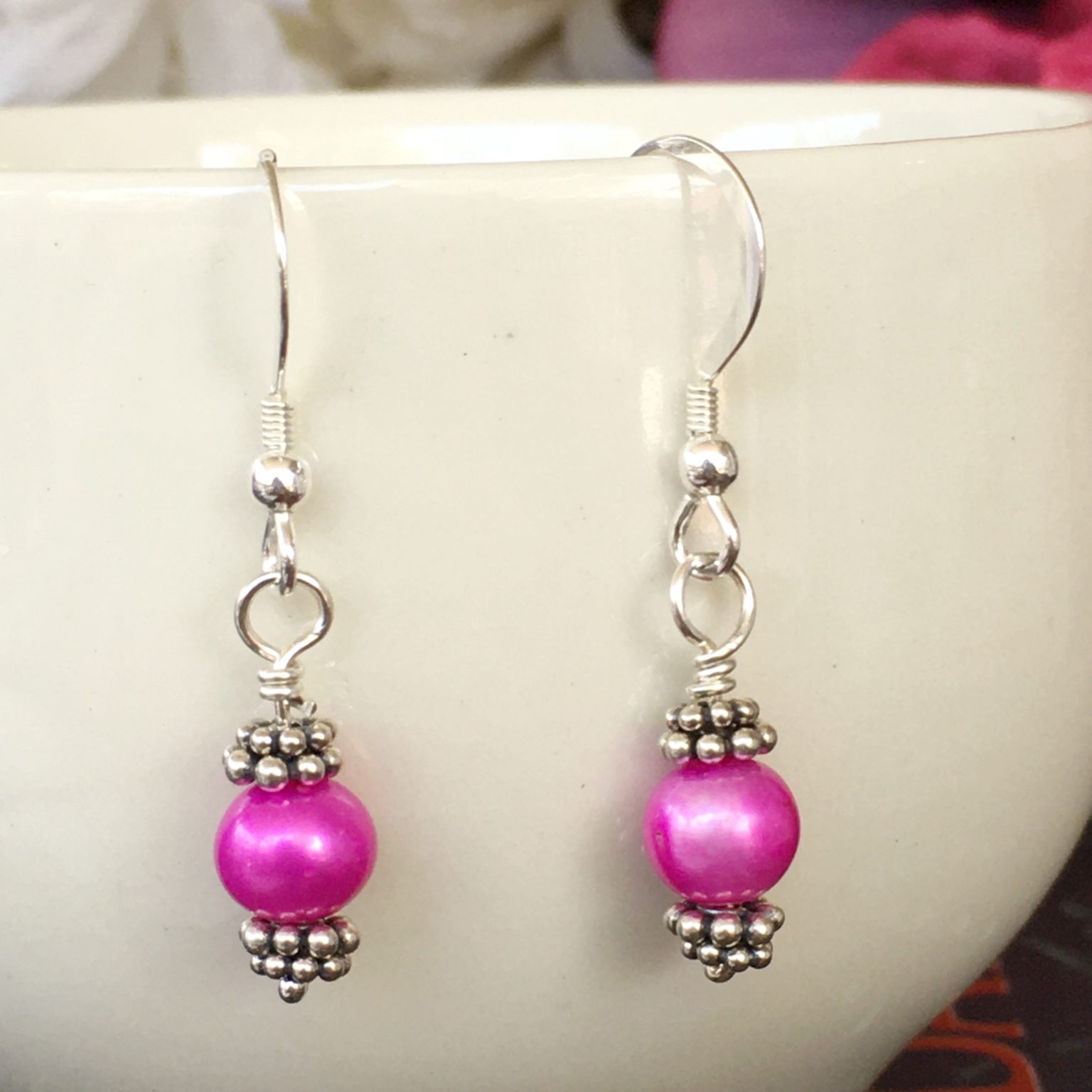 Pink Pearl Earrings